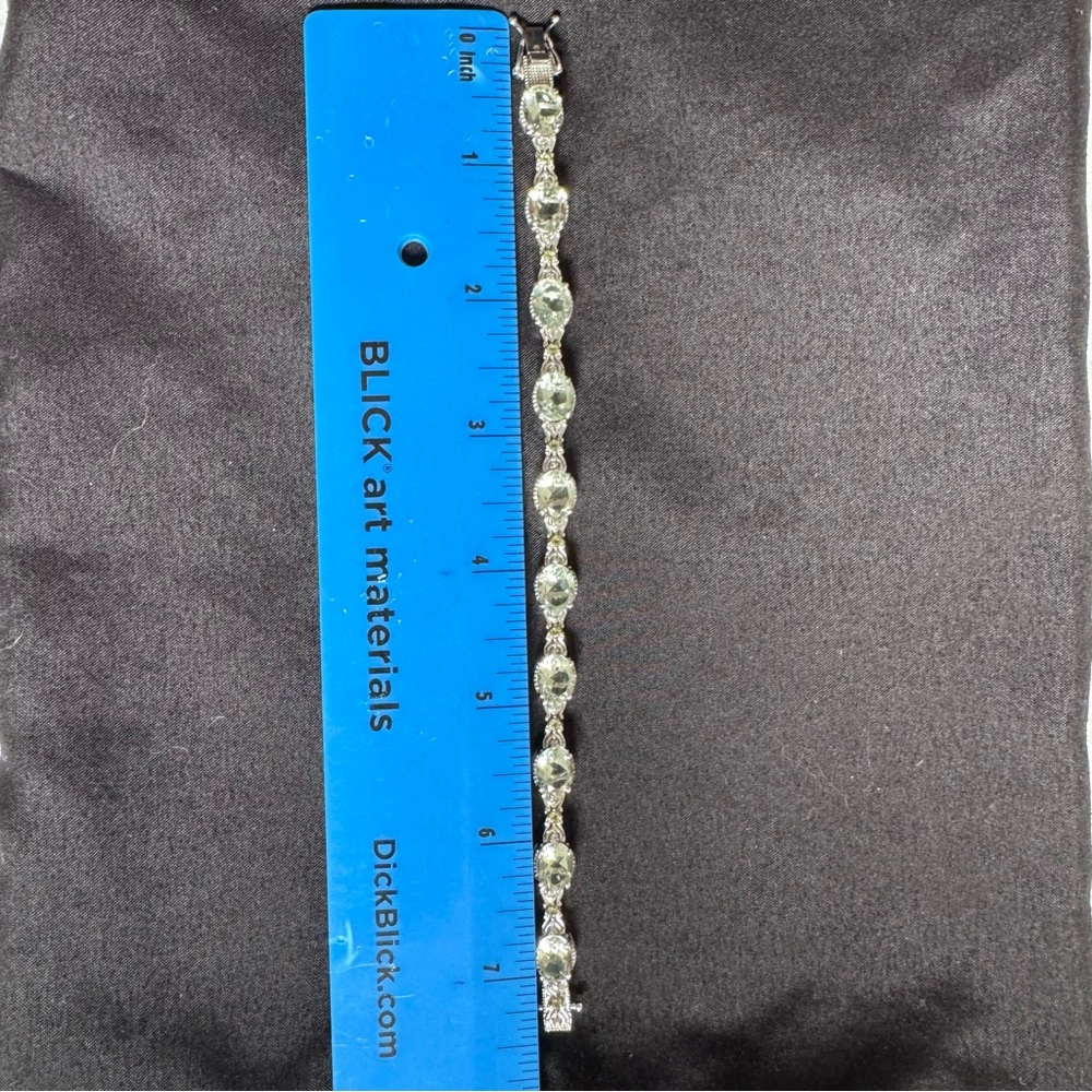 Elegant 925 Sterling Silver Bracelet prasiolite, - Picture 6 of 9